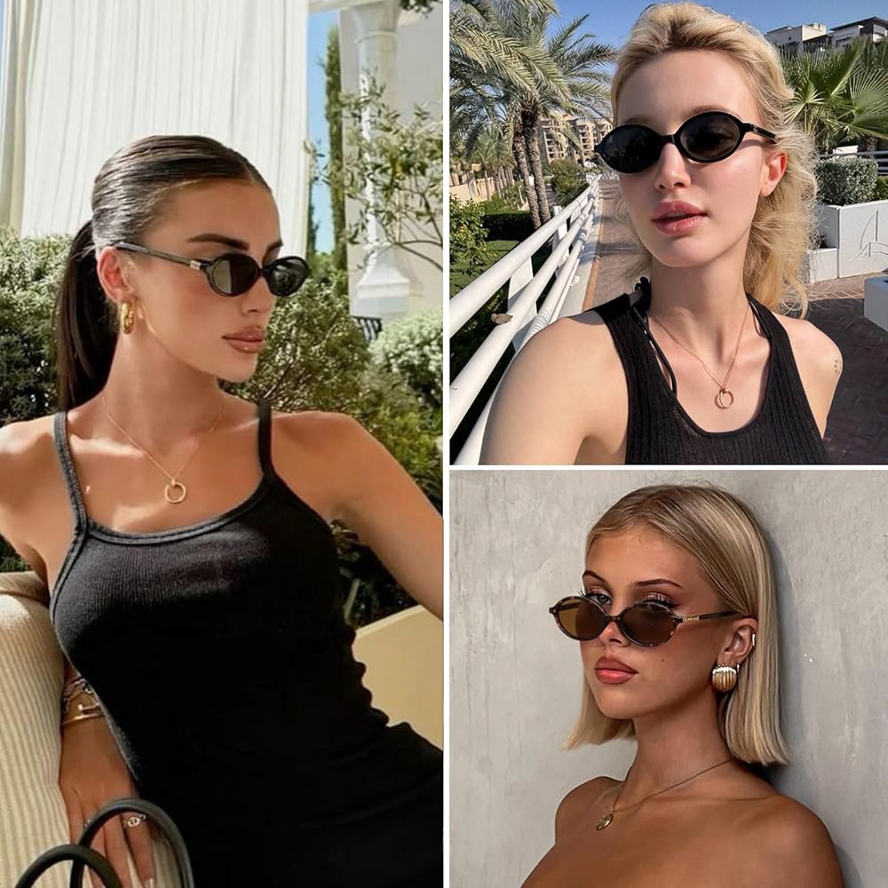 Pilotki aviator w złotym metalu na opalonym mężczyźnie przy plaży